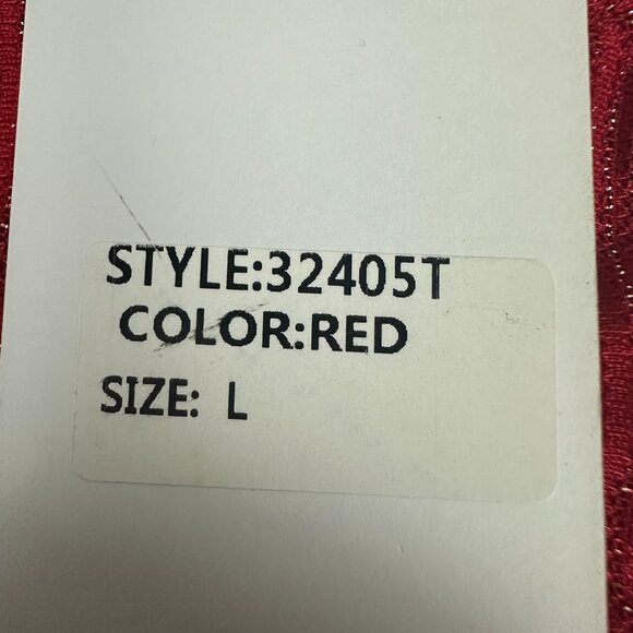 Red & Gold Star Striped Womens Long Sleeve Top By Blue B Size L - Picture 6 of 6